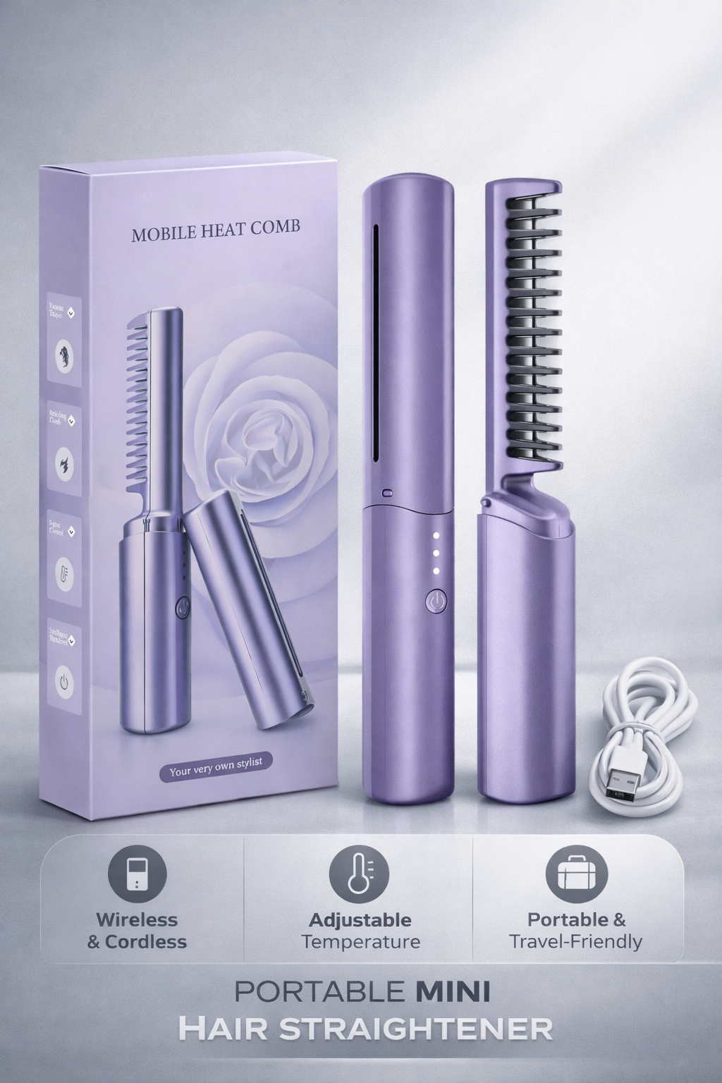 Meneflix Portable Mini Hair Straightener
