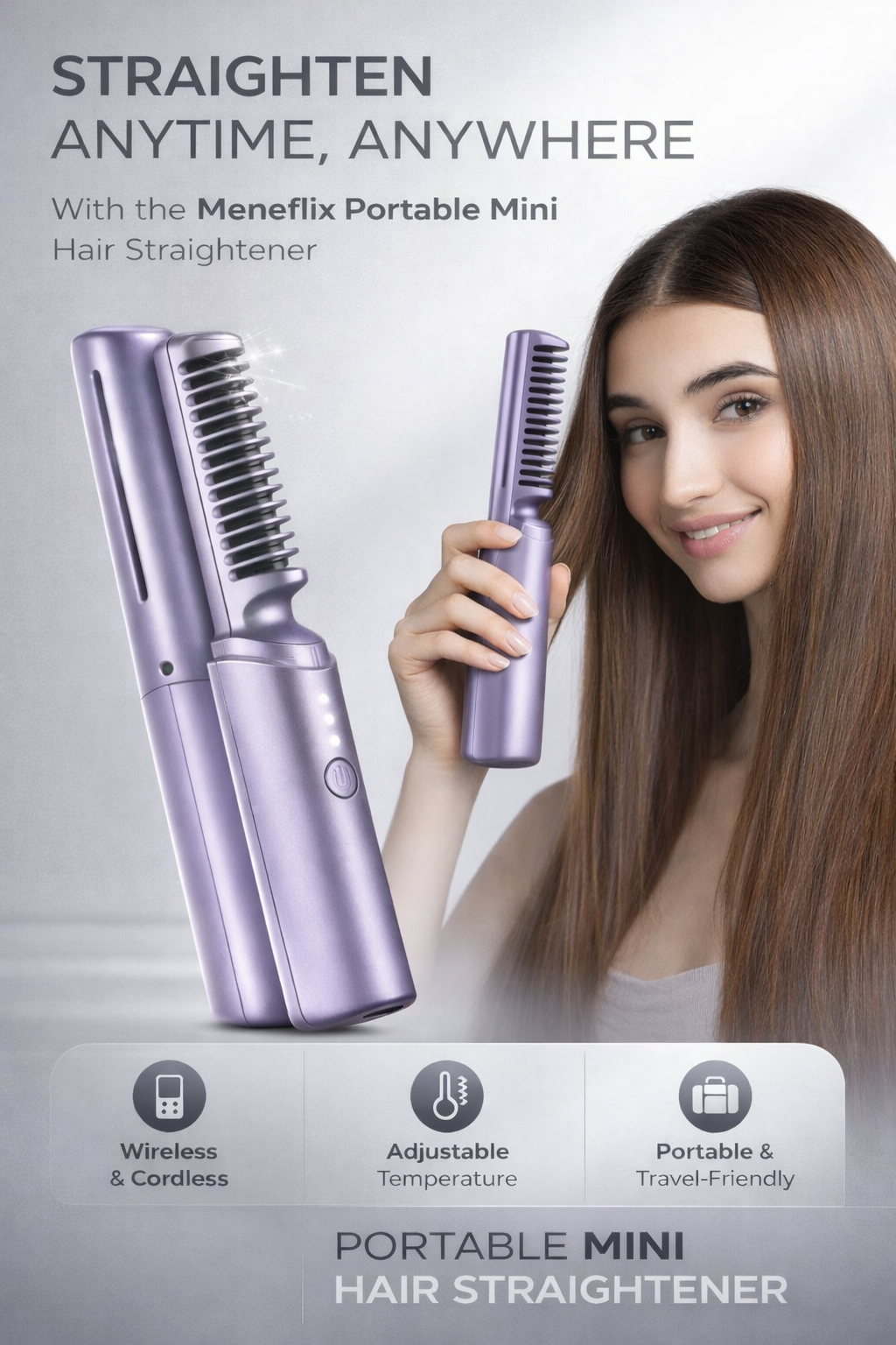 Meneflix Portable Mini Hair Straightener